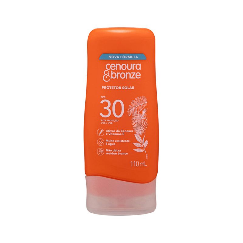 Protetor Solar Cenoura E Bronze Fps30 110ml