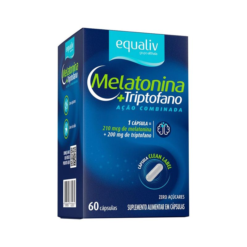 Equaliv Melatonina+triptofano Com 60 Capsulas