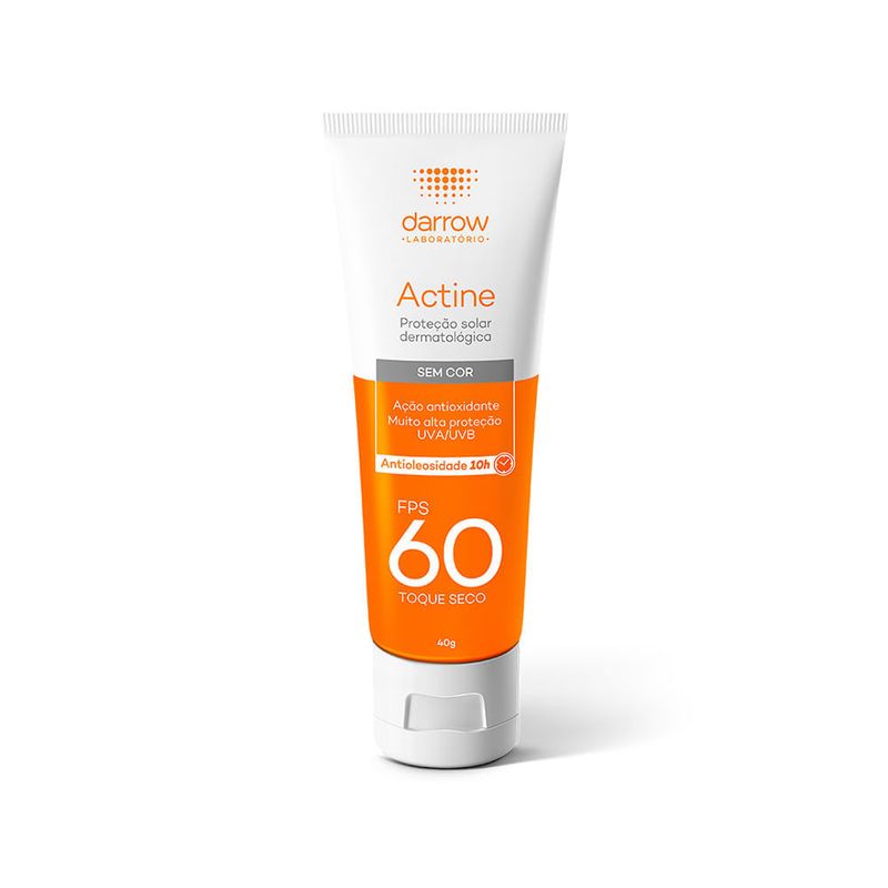 Protetor Solar Facial Dermatológico Darrow Actine Fps60 40g Protetor Solar Facial Dermatologico Darrow Actine Fps60 40g