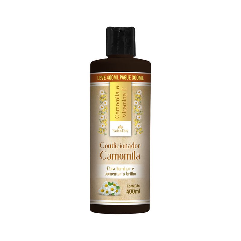 Condicionador Natusday Camomila Leve 400ml Pague 300ml Especial