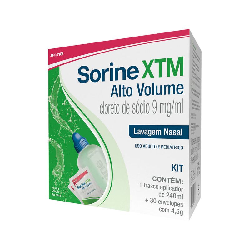 Sorine Xtm Alto Volume 9mg/ml Com 30 Envelopes De 4,5gr + Frasco Aplicador 240ml Ache