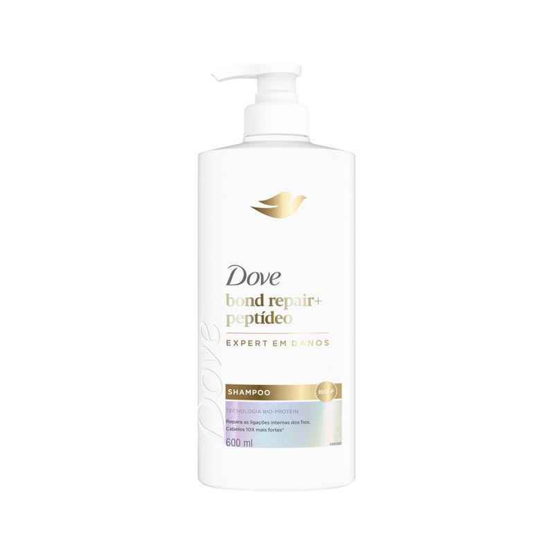Shampoo Dove Bond Repair + Peptídeo Frasco 600ml Pump Shampoo Dove Bond Repair + Peptideo Frasco 600ml Pump