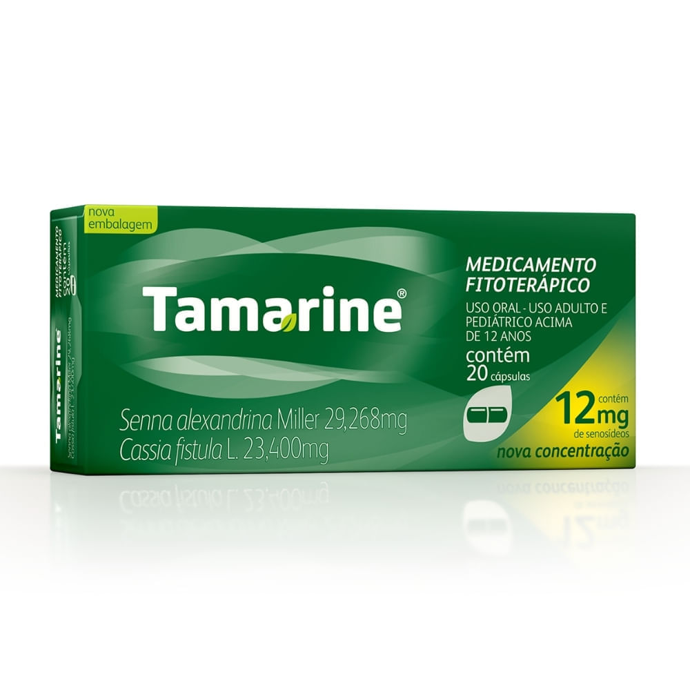 Laxante Fitoterápico Tamarine 12mg 20 Cápsulas — foto 2