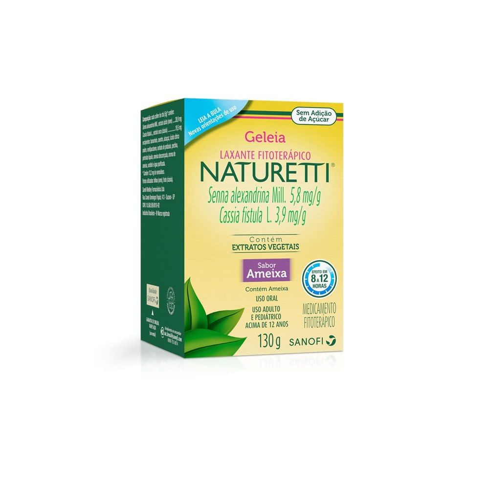 Laxante Fitoterápico Naturetti Geleia Ameixa 130g