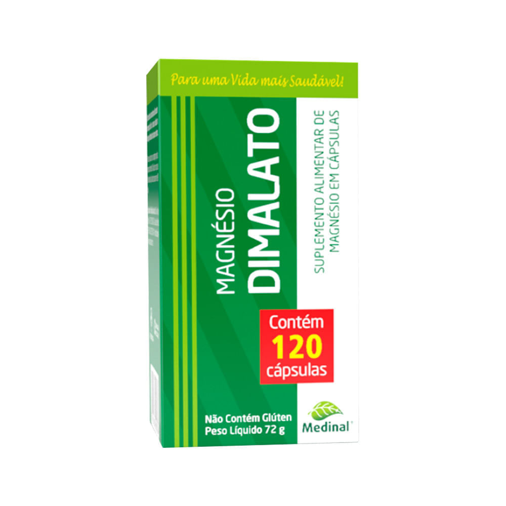 Magnesio Dimalato Medinal Com 120 Capsulas