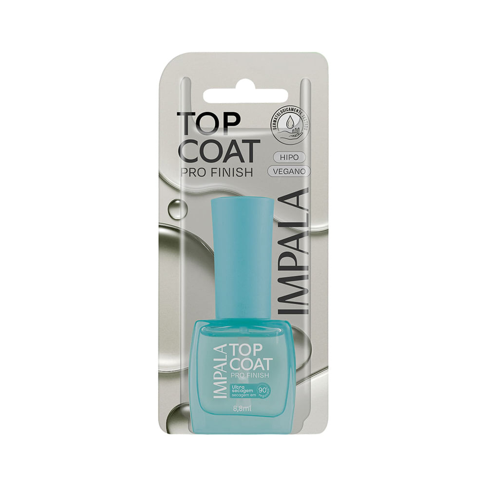 Esmalte Top Coat Impala Pro Finish Ultra Secagem 8,8ml
