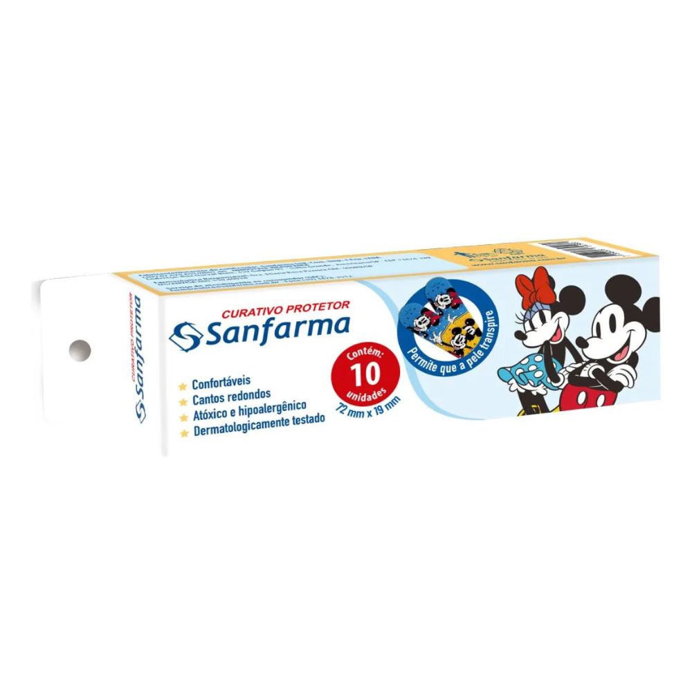 Curativo Sanfarma Mickey E Minnie 10 Unidades