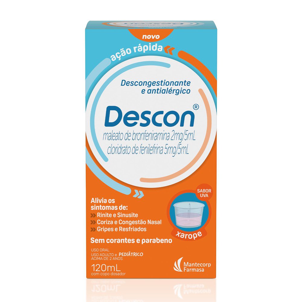 Descon 120ml Xarope 2+5mg/5ml Uva