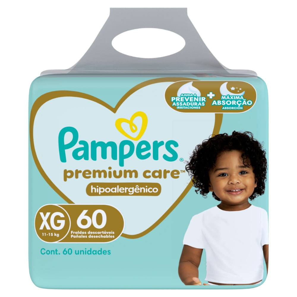 Fralda Pampers Premium Care Com 60 Unidades Tamanho Xg