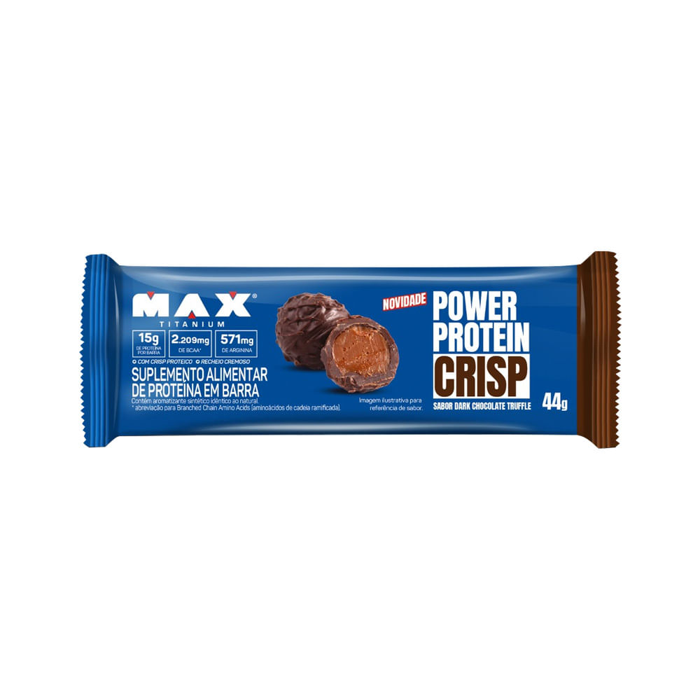 Barra de Proteína Max Power Protein Crispy Dark Chocolate Truffle 44g — foto 2