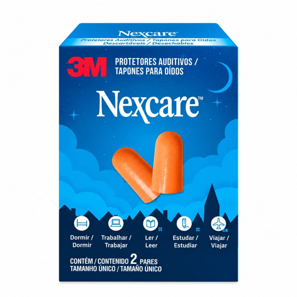 Protetor Auditivo de Espuma Nexcare 2 pares — foto 2